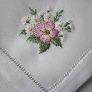 Hand embroidered napkins set